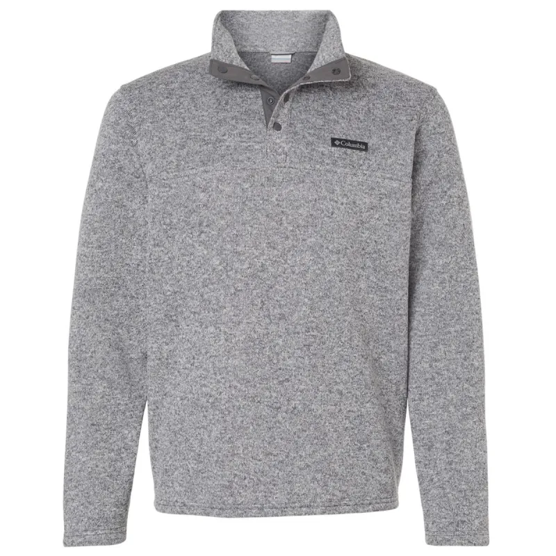 Columbia Men's City Grey Heather Alto Pass Fleece Half Snap Pullover made by Columbia