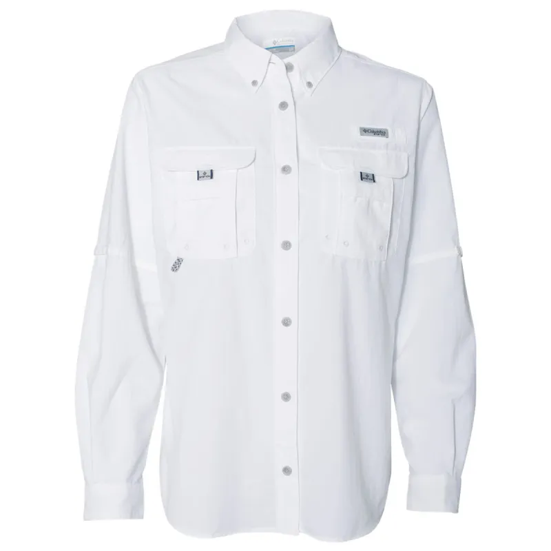 Columbia Women's White PFG Bahama Long Sleeve Shirt made by Columbia