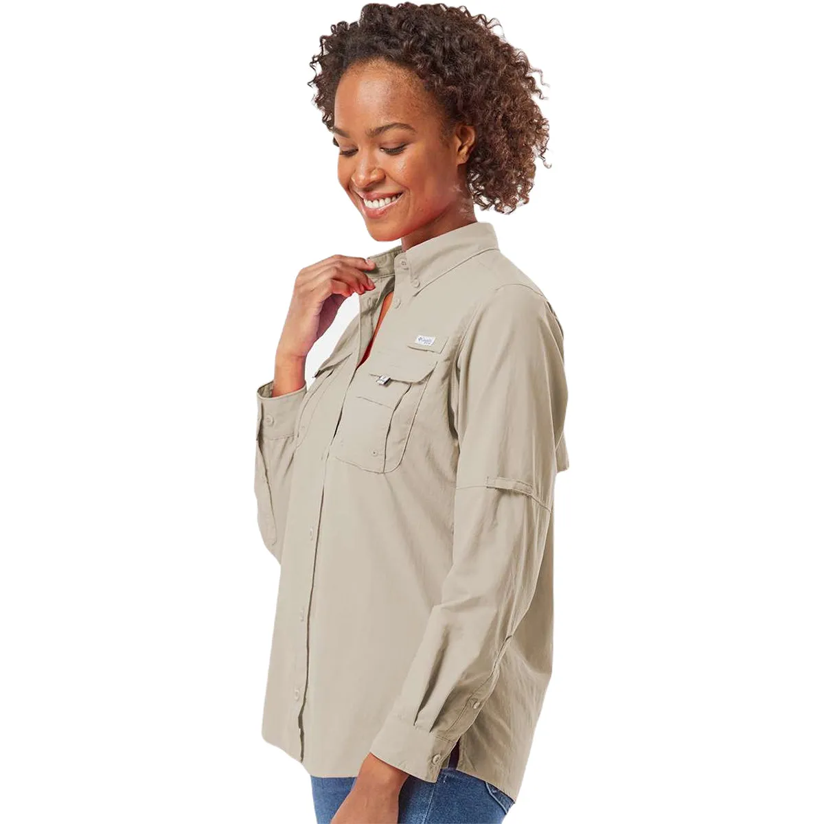 Columbia Women's Fossil PFG Bahama Long Sleeve Shirt sold by Merchology product image thumbnail 5