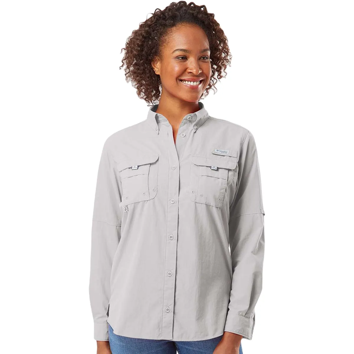 Columbia Women's Cool Grey PFG Bahama Long Sleeve Shirt sold by Merchology product image thumbnail 3