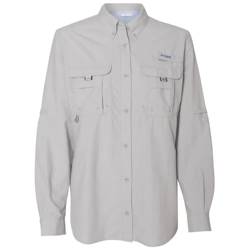 Columbia Women's Cool Grey PFG Bahama Long Sleeve Shirt made by Columbia