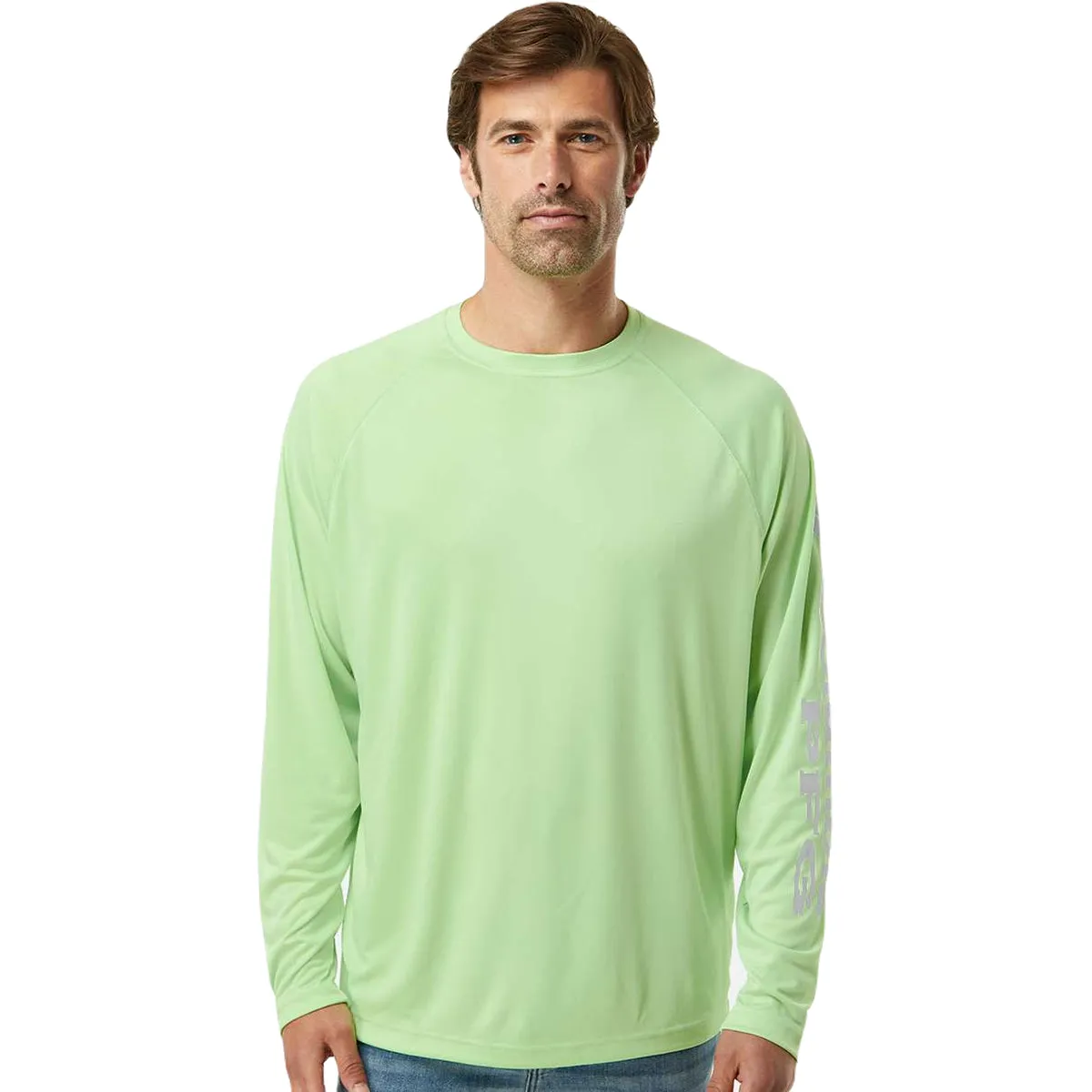 Columbia Men's Key West/Cool Grey PFG Terminal Tackle Long Sleeve T-Shirt sold by Merchology product image thumbnail 3