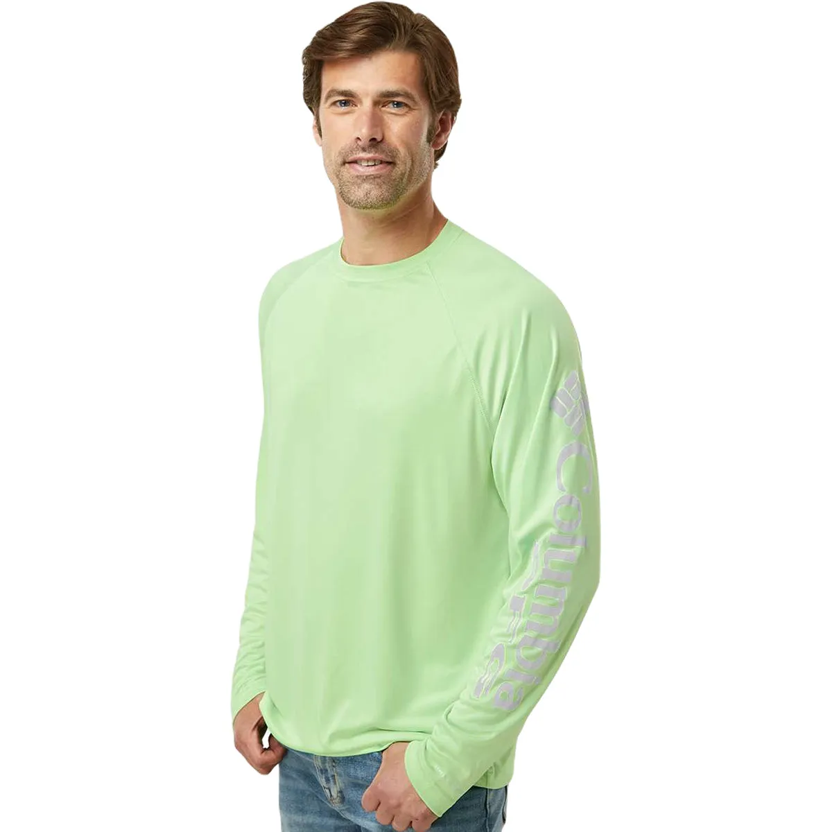 Columbia Men's Key West/Cool Grey PFG Terminal Tackle Long Sleeve T-Shirt sold by Merchology product image thumbnail 5
