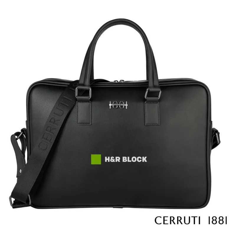 Cerruti 1881 Black Irving Laptop Bag made by Merchology