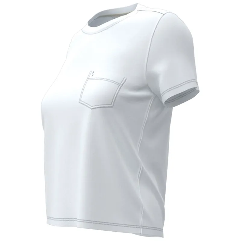 A. PUTNAM Women's Bright White Pocket Tee sold by Merchology product image thumbnail 3