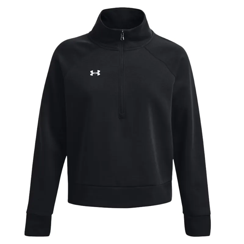 Under Armour Women's Black Rival Fleece 1/2 Zip made by Under Armour
