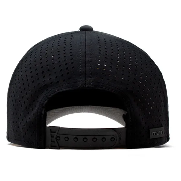 Melin Black Odyssey Stacked Hydro Performance Snapback Hat sold by Merchology product image thumbnail 4