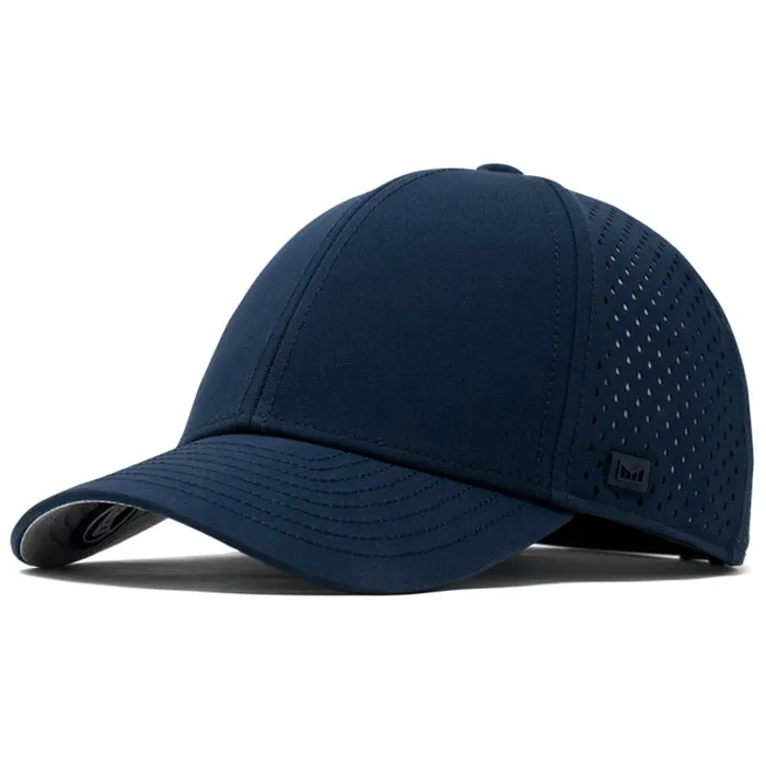 Melin Navy A-Game Hydro Classic Performance Snapback Hat sold by Merchology
