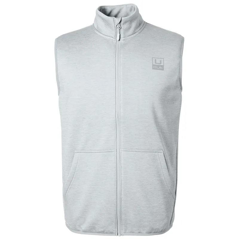 HUK Men's Harbormist Heather Cold Front Vest made by Huk