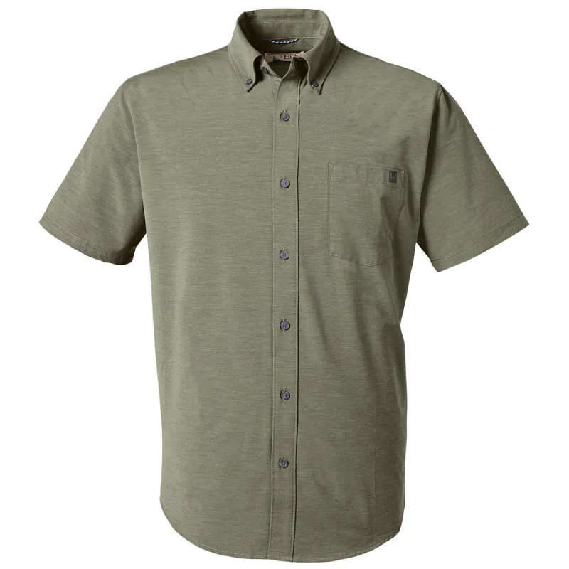 HUK Men's Moss Kona Solid Short Sleeve Shirt made by Huk