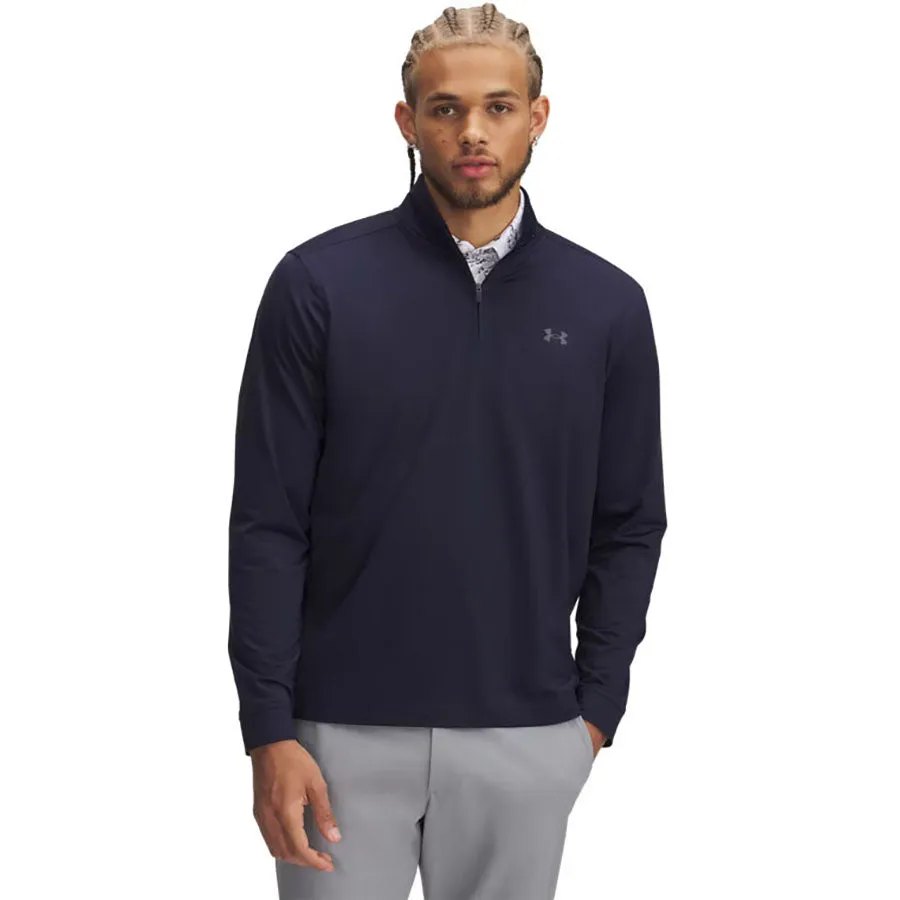 Under Armour Men's Midnight Navy/Castlerock Drive 1/4 Zip sold by Merchology