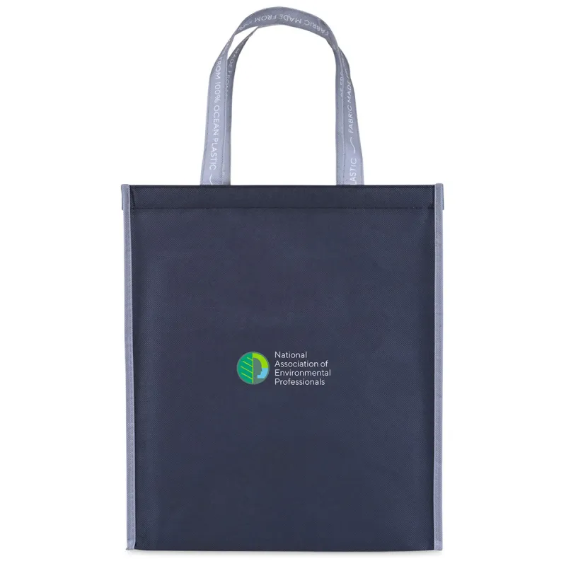 Out of the Ocean Black Reusable Large Shopper with Click N' Stay made by Merchology
