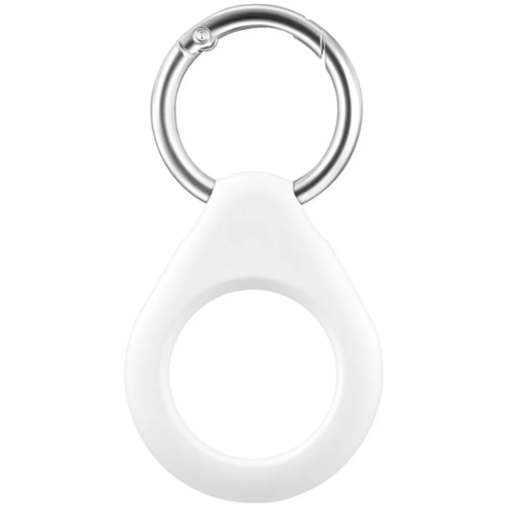 Insignia White Key Ring Case for Apple AirTag sold by Merchology