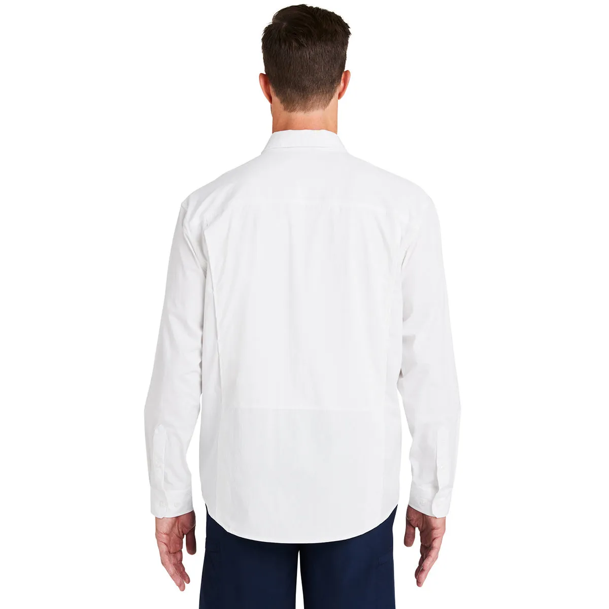 HUK Men's White Creekbed Long Sleeve Shirt sold by Merchology product image thumbnail 5