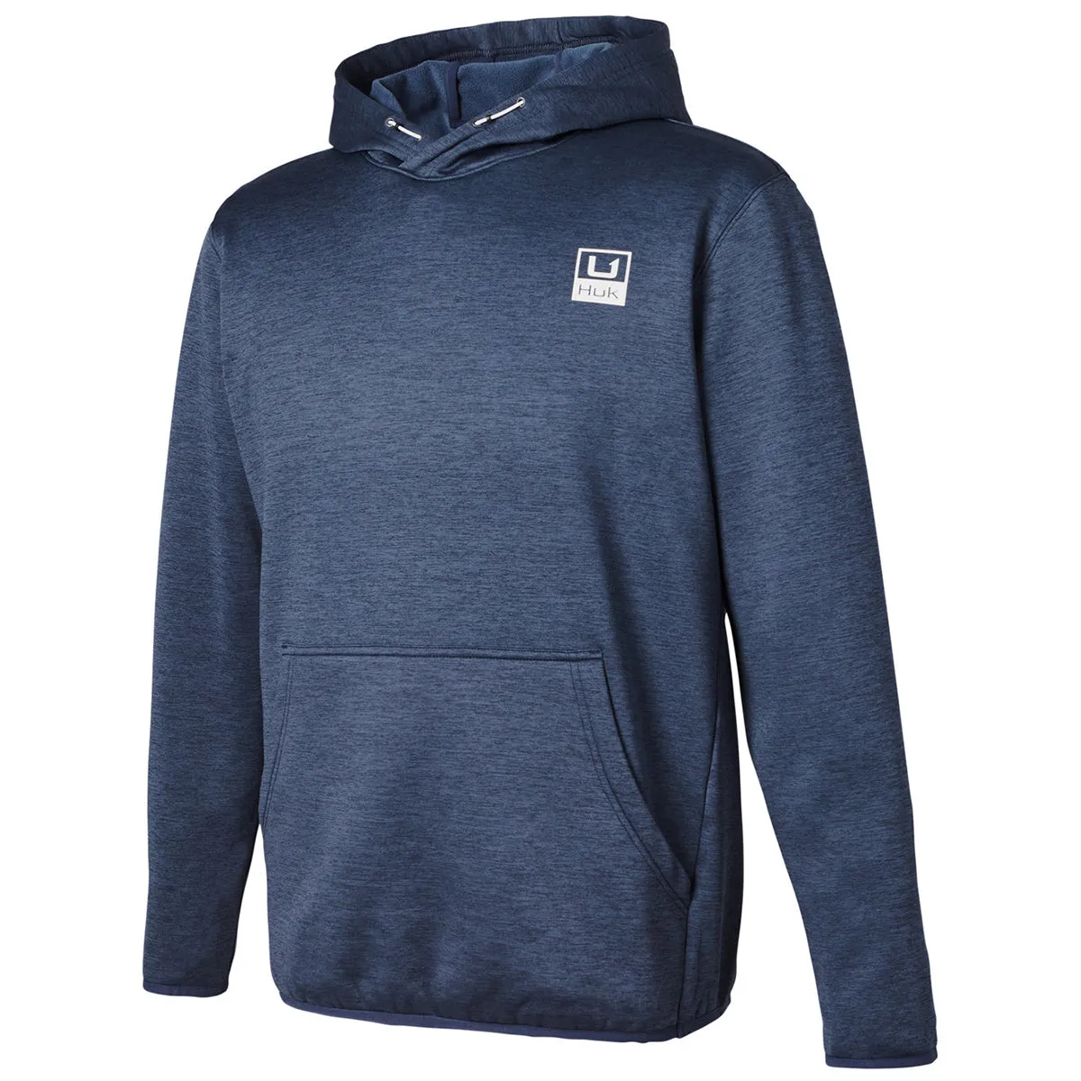 HUK Men's Naval Academy Heather Performance Hooded Fleece Pullover sold by Merchology product image thumbnail 3