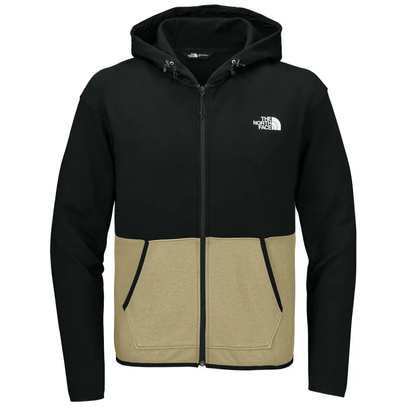 The North Face Men's Khaki Stone/ TNF Black Double-Knit Full-Zip Hoodie made by The North Face