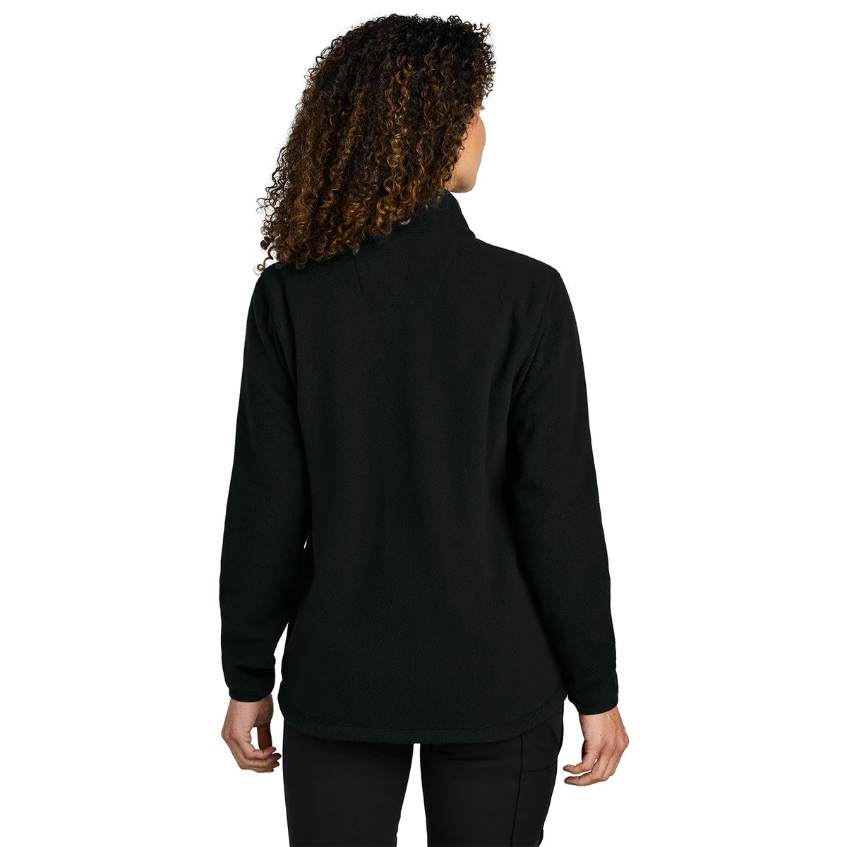 Carhartt Women's Black Textured Full-Zip Fleece Jacket sold by Merchology product image thumbnail 4