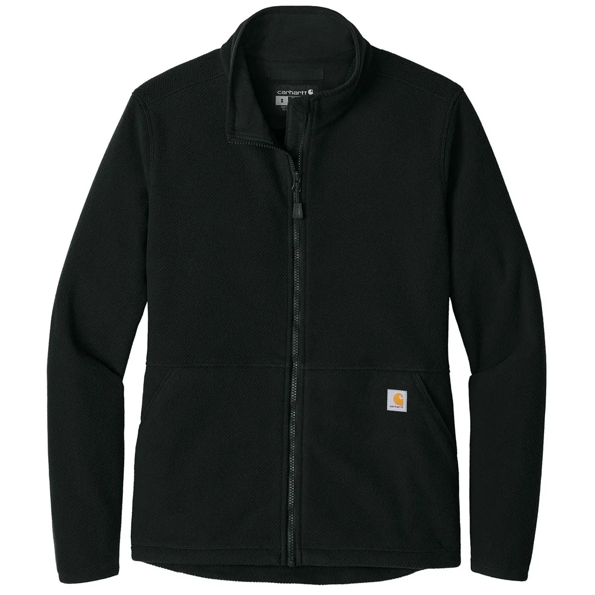 Carhartt Women's Black Textured Full-Zip Fleece Jacket sold by Merchology