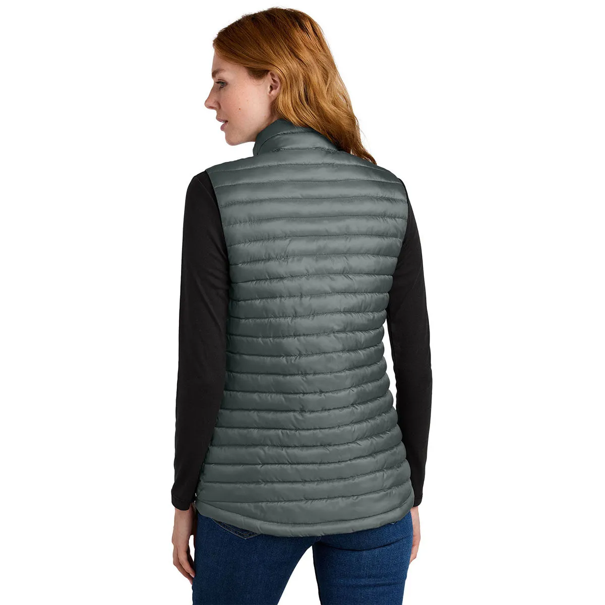 Eddie Bauer Women's Metal Grey Packable Quilted Vest sold by Merchology product image thumbnail 4