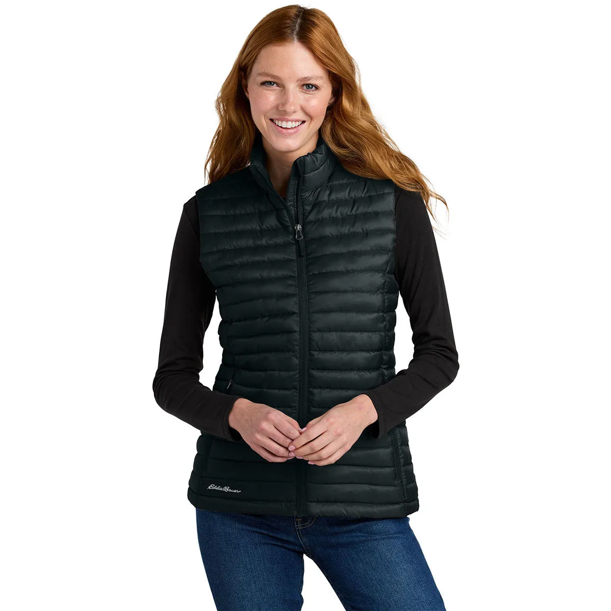 Eddie Bauer Women's Black Packable Quilted Vest sold by Merchology product image thumbnail 3