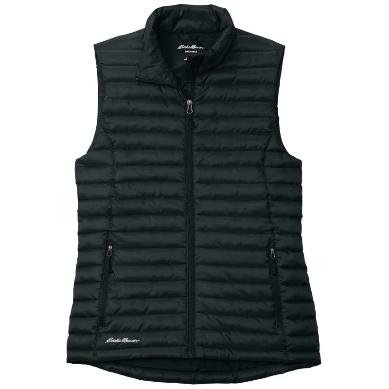 Eddie Bauer Women's Black Packable Quilted Vest made by Eddie Bauer