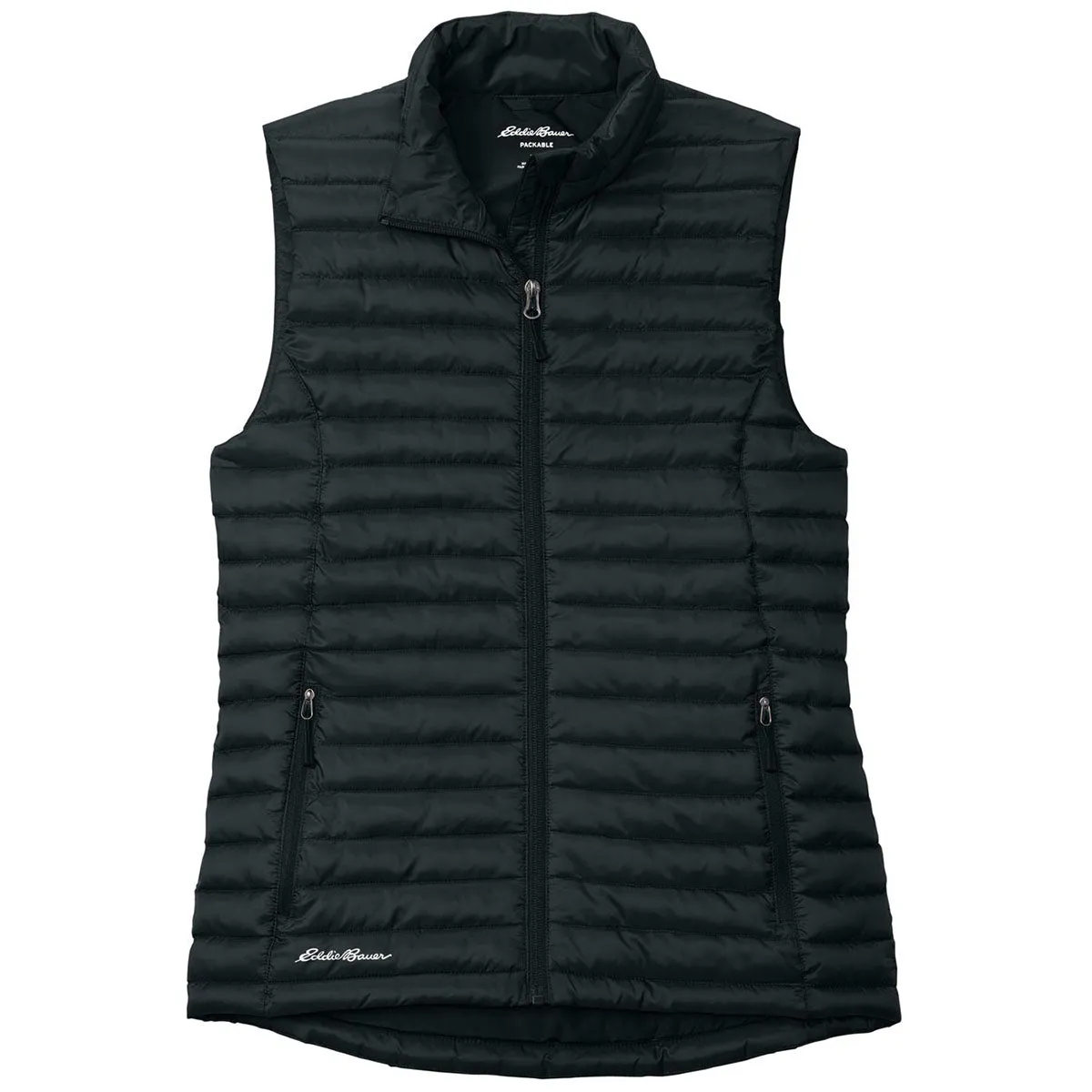 Eddie Bauer Women's Black Packable Quilted Vest sold by Merchology