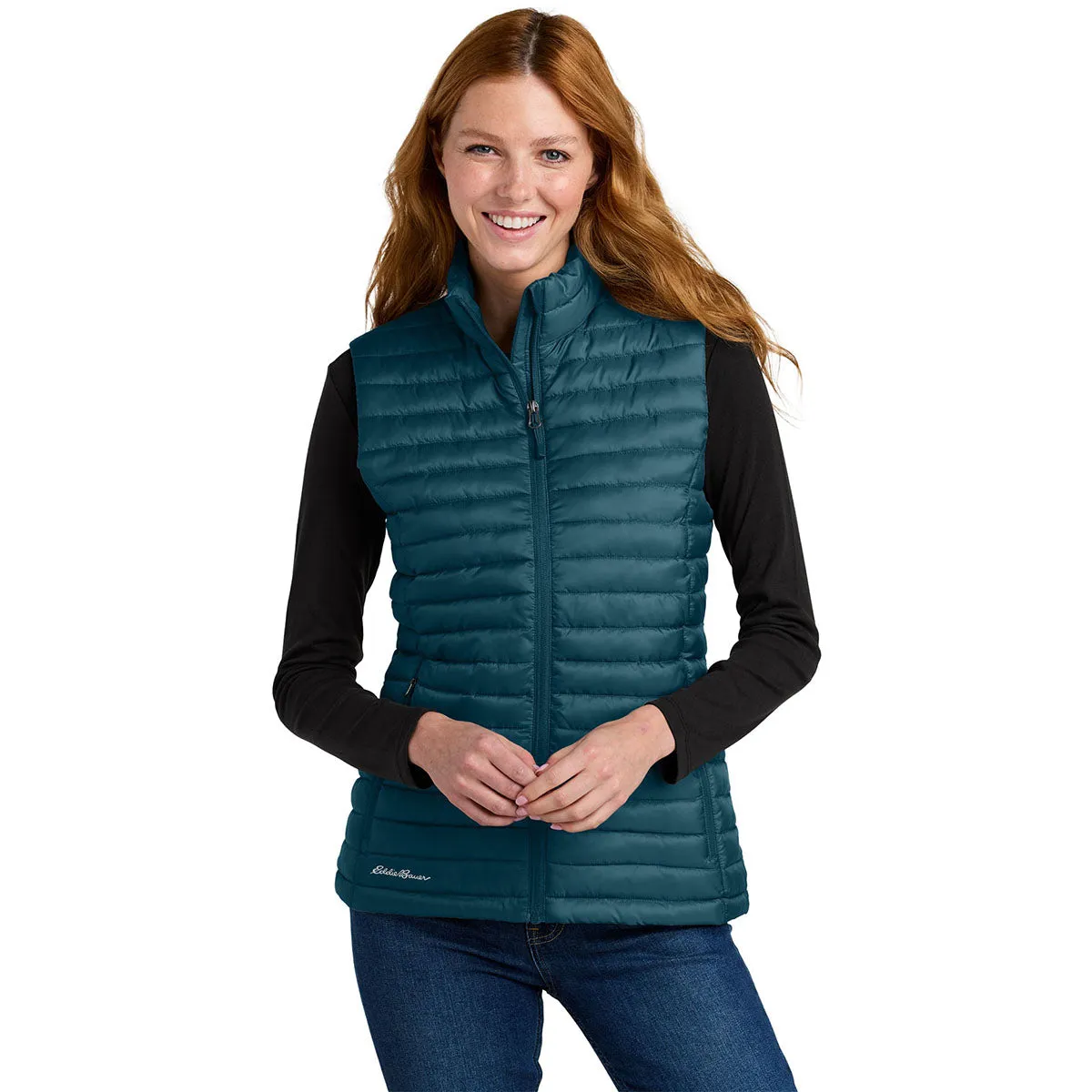 Eddie Bauer Women's Adriatic Blue Packable Quilted Vest sold by Merchology product image thumbnail 3