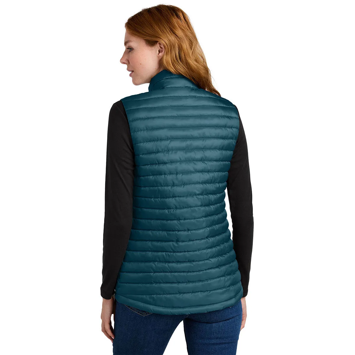Eddie Bauer Women's Adriatic Blue Packable Quilted Vest sold by Merchology product image thumbnail 4