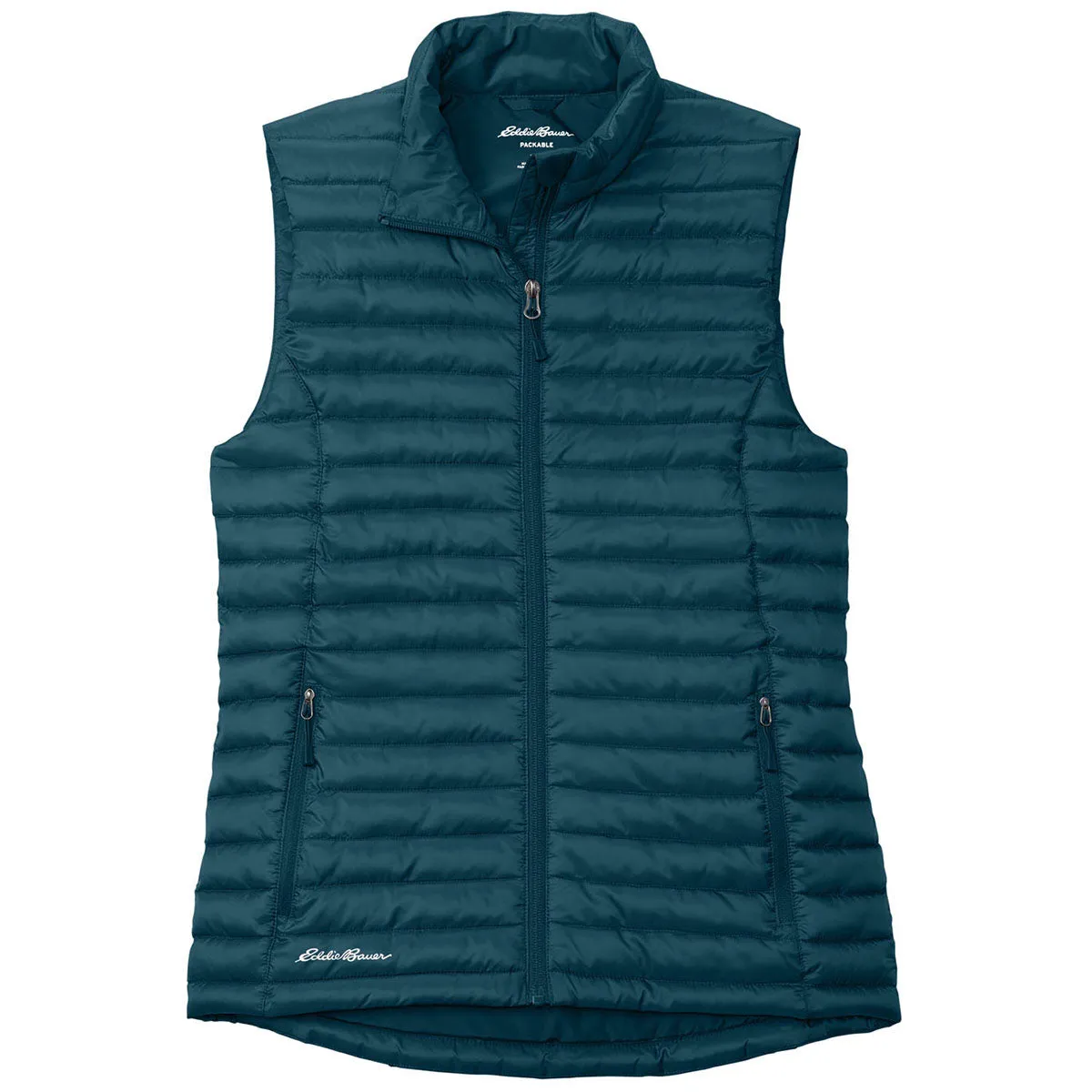 Eddie Bauer Women's Adriatic Blue Packable Quilted Vest sold by Merchology