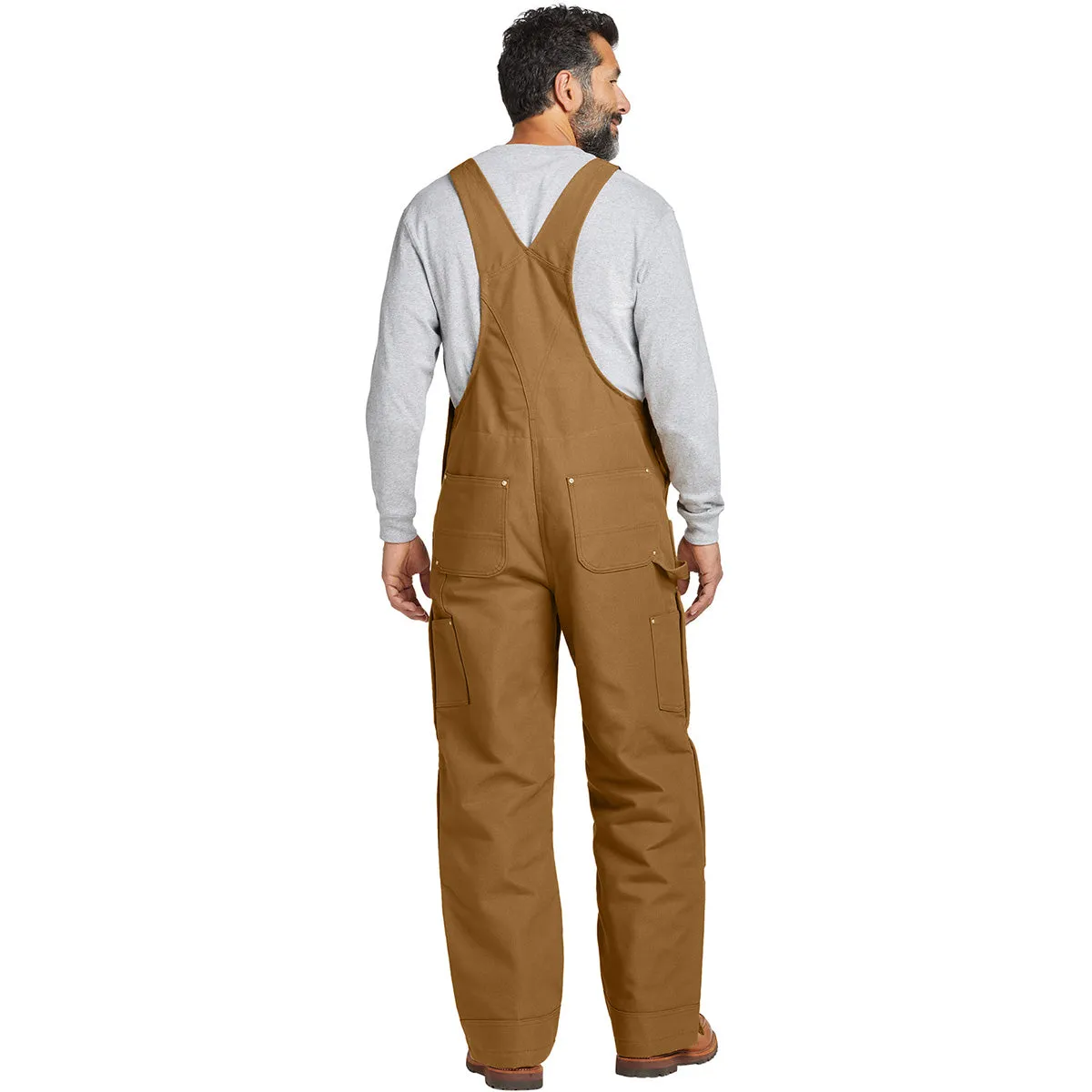 Carhartt Unisex Carhartt Brown Short Firm Duck Insulated Bib Overalls sold by Merchology product image thumbnail 4
