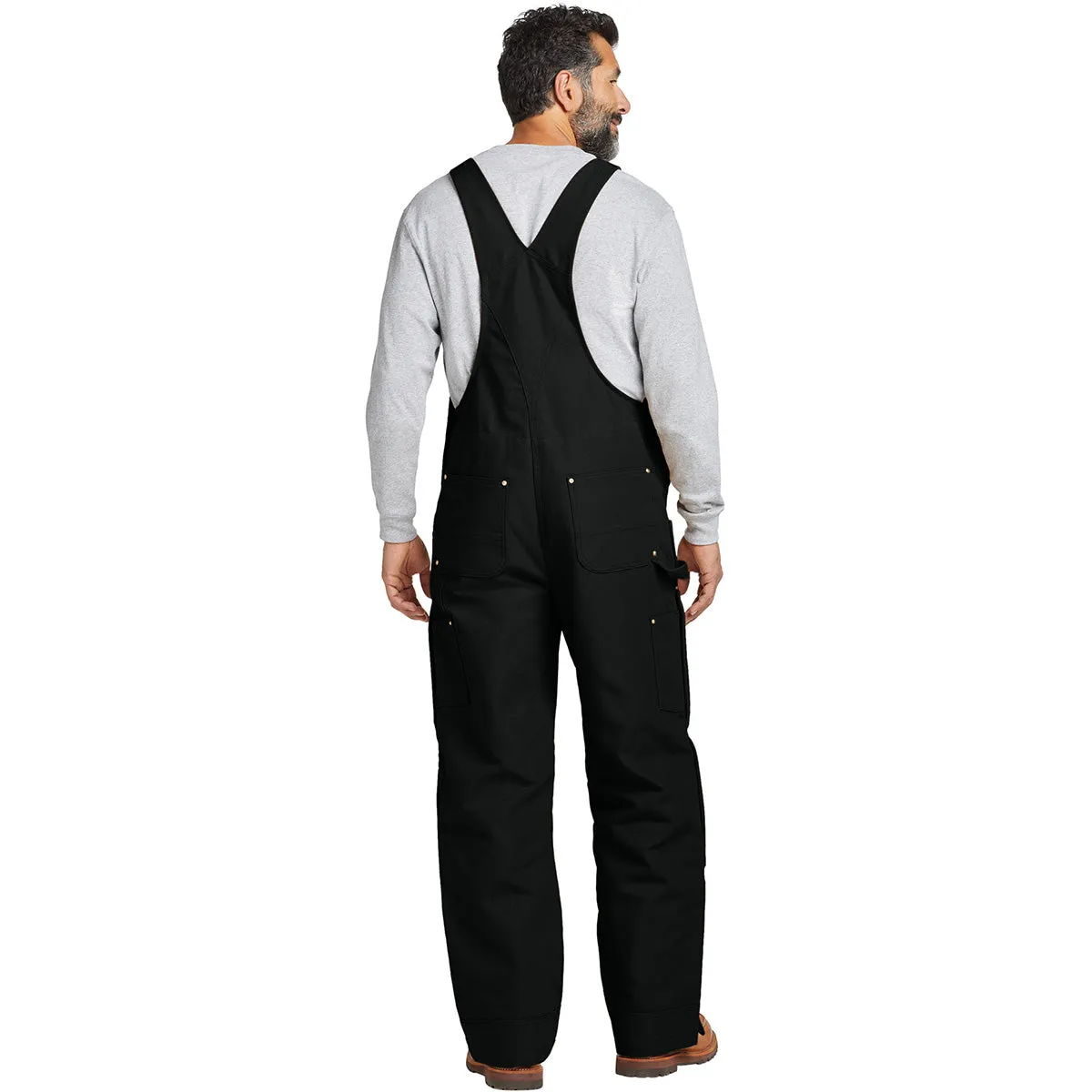 Carhartt Unisex Black Short Firm Duck Insulated Bib Overalls sold by Merchology product image thumbnail 4