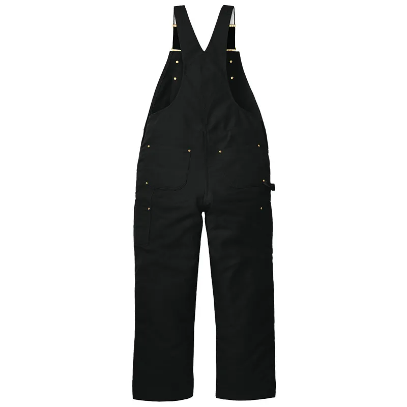 Carhartt Unisex Black Short Firm Duck Insulated Bib Overalls made by Carhartt