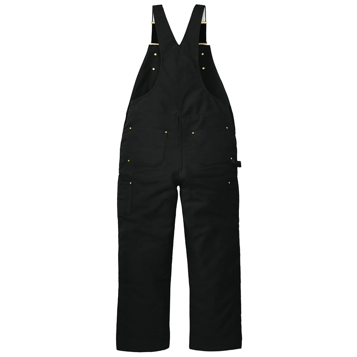 Carhartt Unisex Black Short Firm Duck Insulated Bib Overalls sold by Merchology