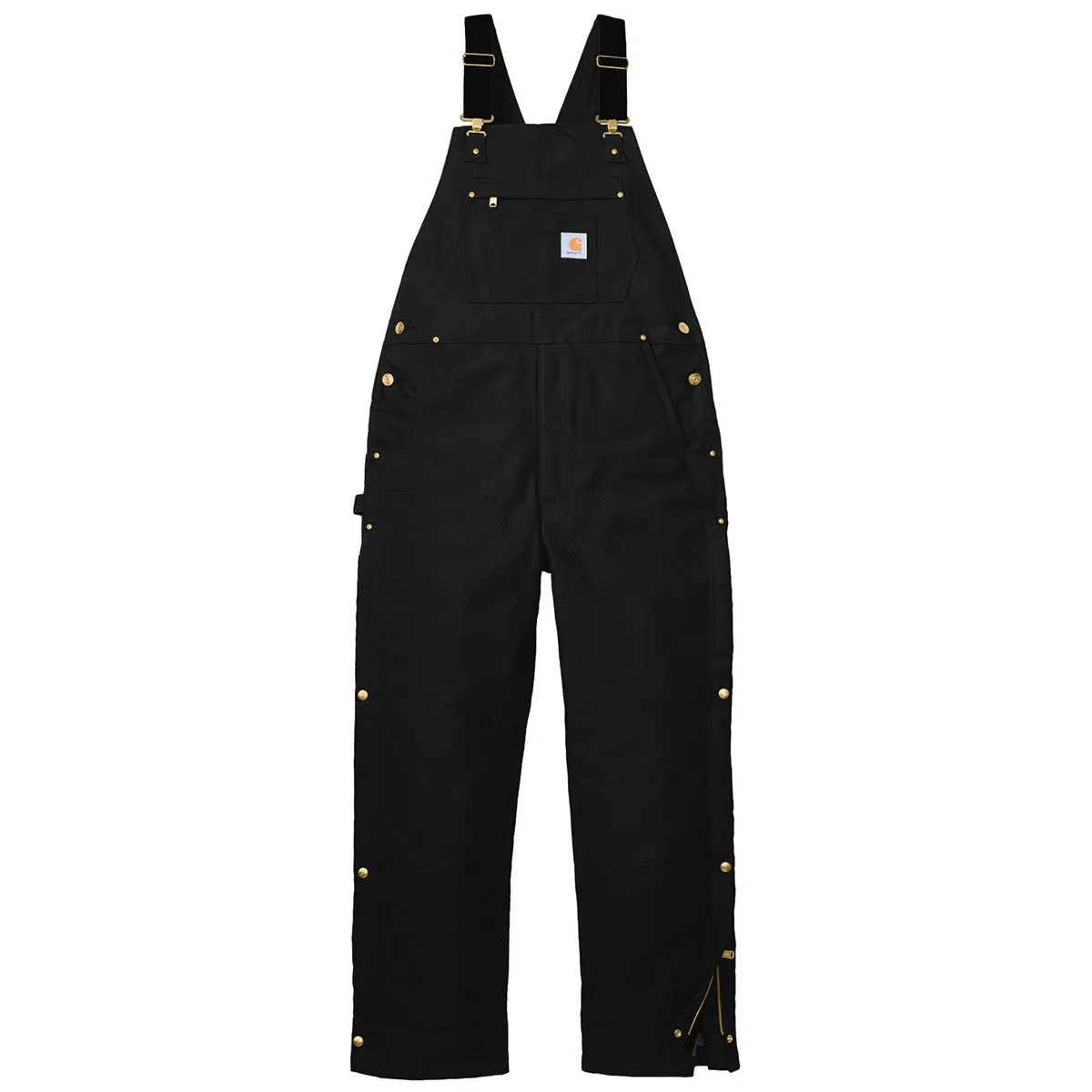 Carhartt Unisex Black Short Firm Duck Insulated Bib Overalls sold by Merchology product image thumbnail 2