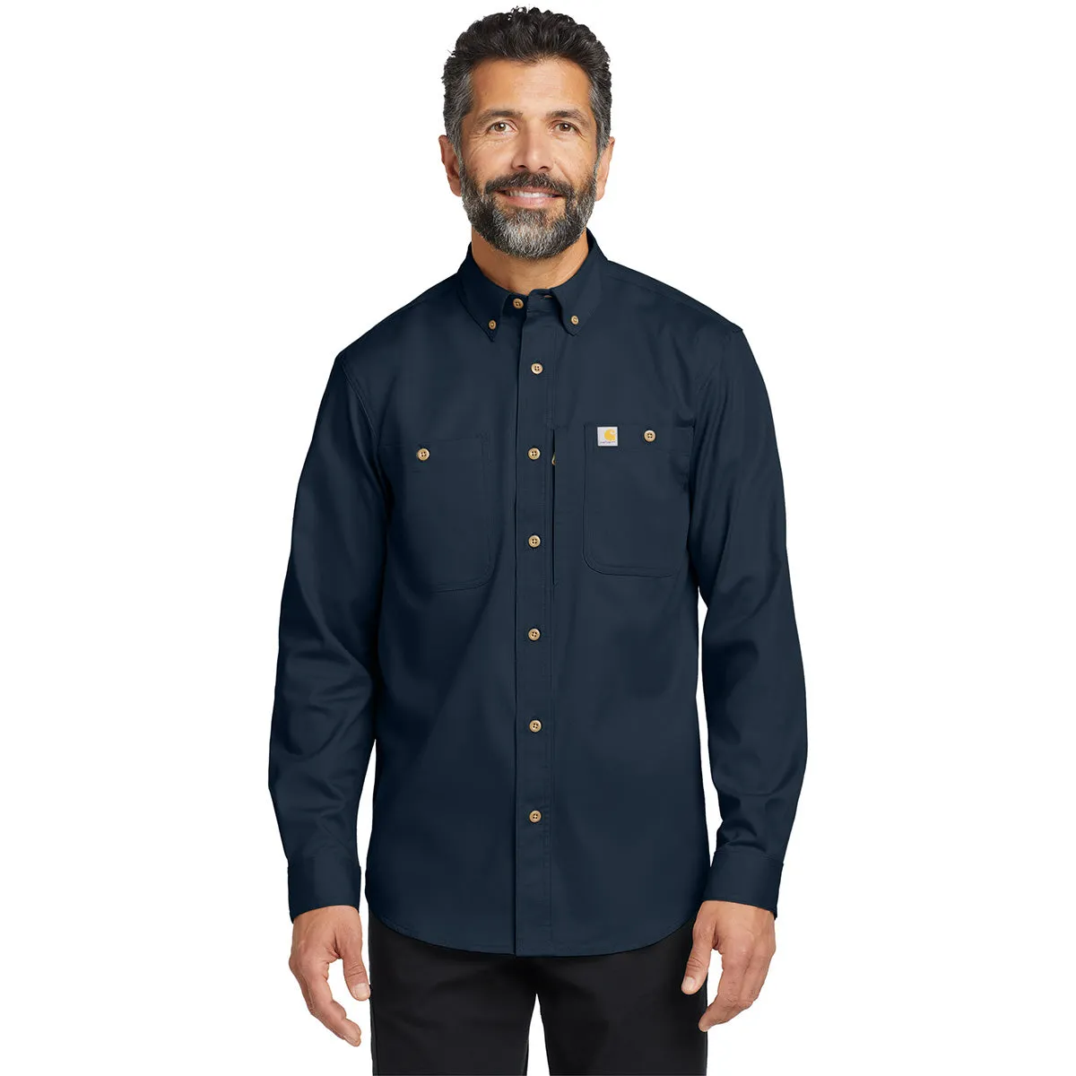 Carhartt Men's Navy Rugged Professional Series Long Sleeve Shirt sold by Merchology product image thumbnail 3