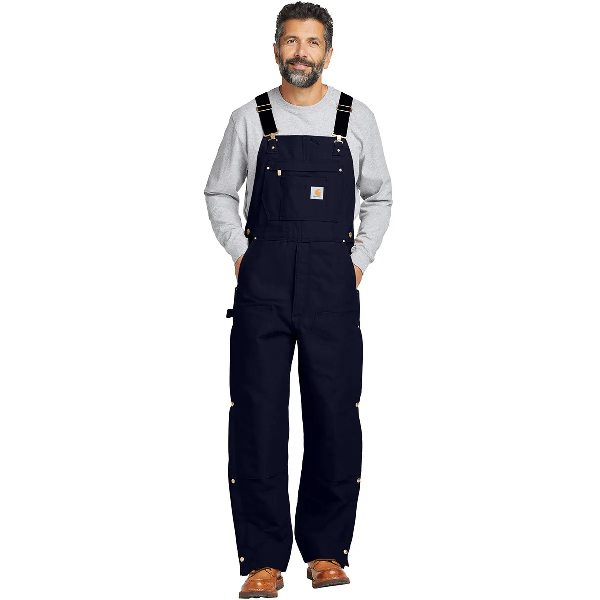 Carhartt Unisex Dark Navy Firm Duck Insulated Bib Overalls sold by Merchology product image thumbnail 3