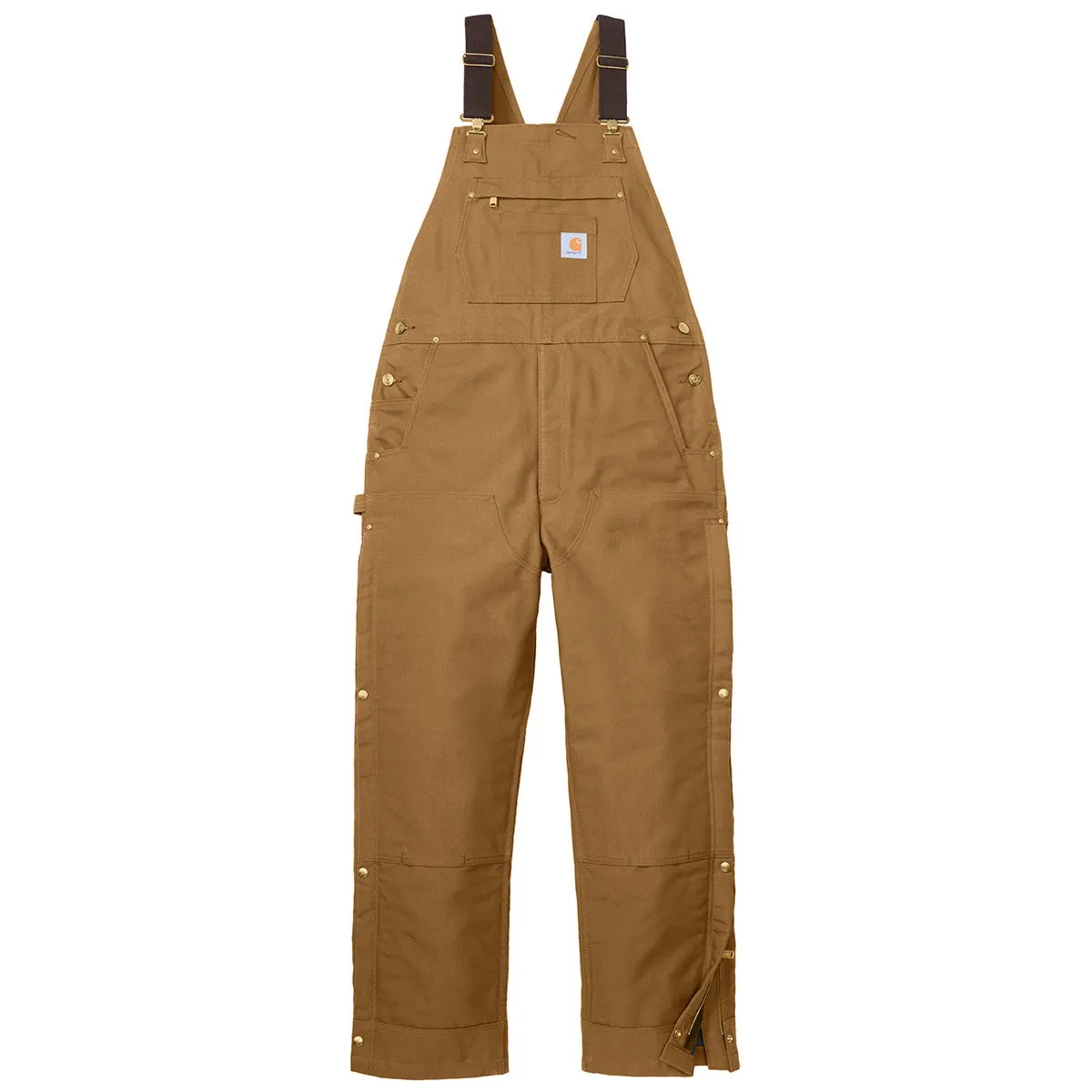 Carhartt Unisex Carhartt Brown Firm Duck Insulated Bib Overalls sold by Merchology product image thumbnail 2