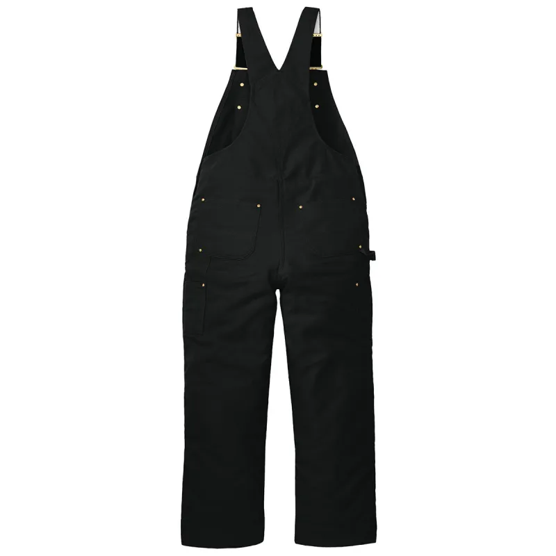Carhartt Unisex Black Firm Duck Insulated Bib Overalls made by Carhartt