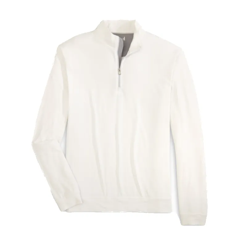Johnnie-O Men's White Motion Quarter Zip made by Johnnie-O