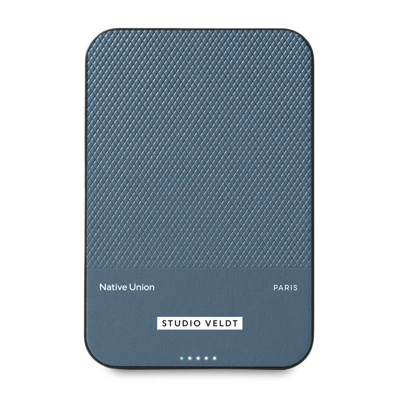 Native Union Navy (RE)Classic Magnetic Power Bank 5000mAh sold by Merchology