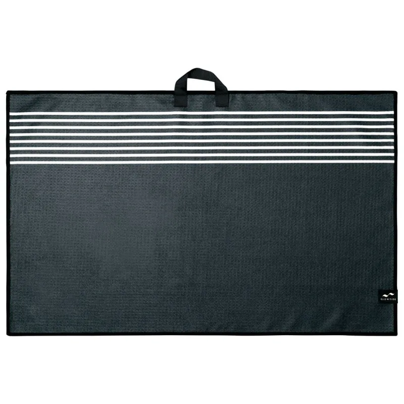 Slowtide Black Fairway Quick Dry Golf Towel made by SLOWTIDE