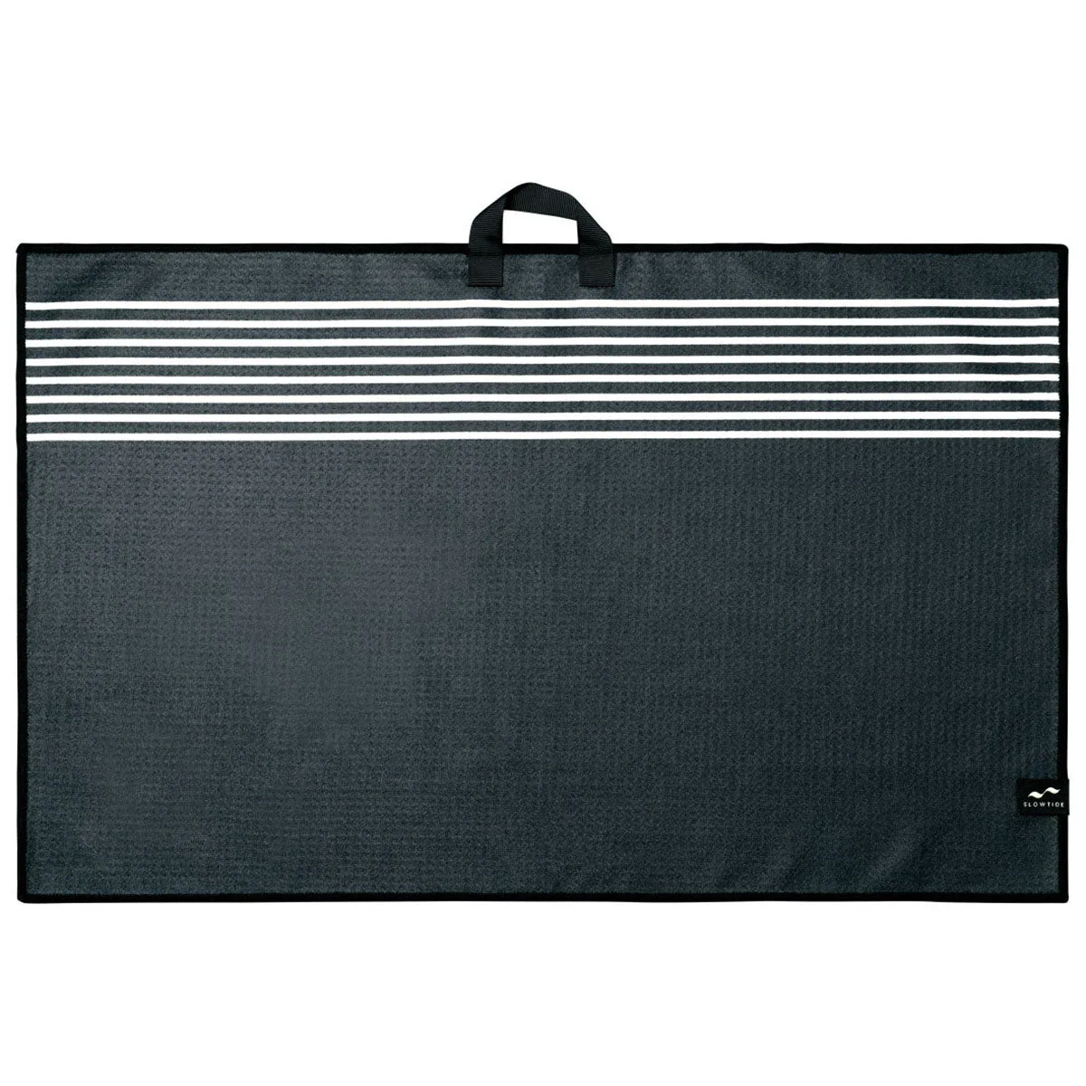 Slowtide Black Fairway Quick Dry Golf Towel sold by Merchology
