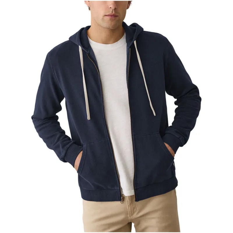 Marine Layer Men's Mood Indigo Cloud 9 Fleece Full Zip Hoodie made by Marine Layer
