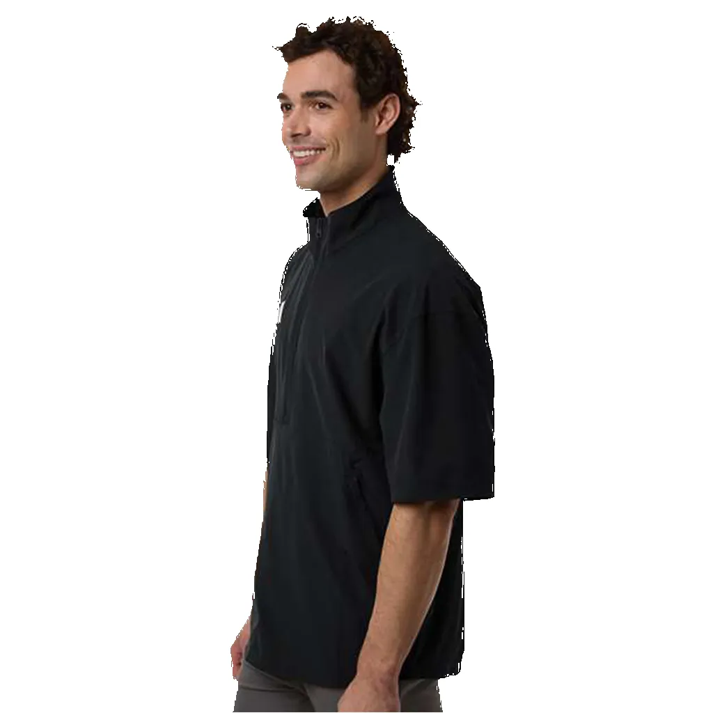 Adidas Men's Black/White Short Sleeve Quarter-Zip Pullover sold by Merchology product image thumbnail 5