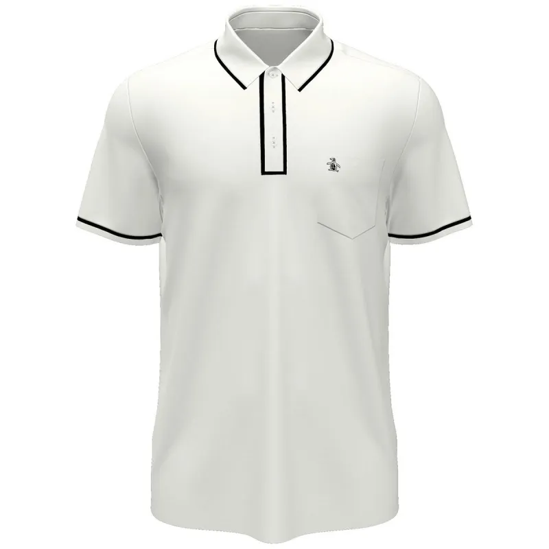 Original Penguin Men's Bright White Technical Earl Polo made by Merchology