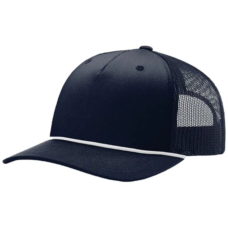Richardson Navy/White Five-Panel with Rope made by Merchology