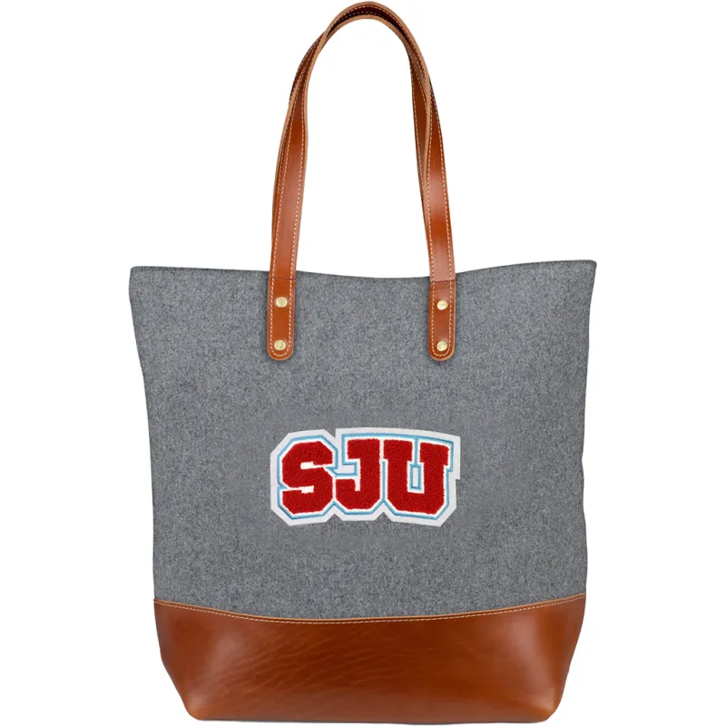 Heritage Gear Grey/Tan Wool Tote made by Merchology
