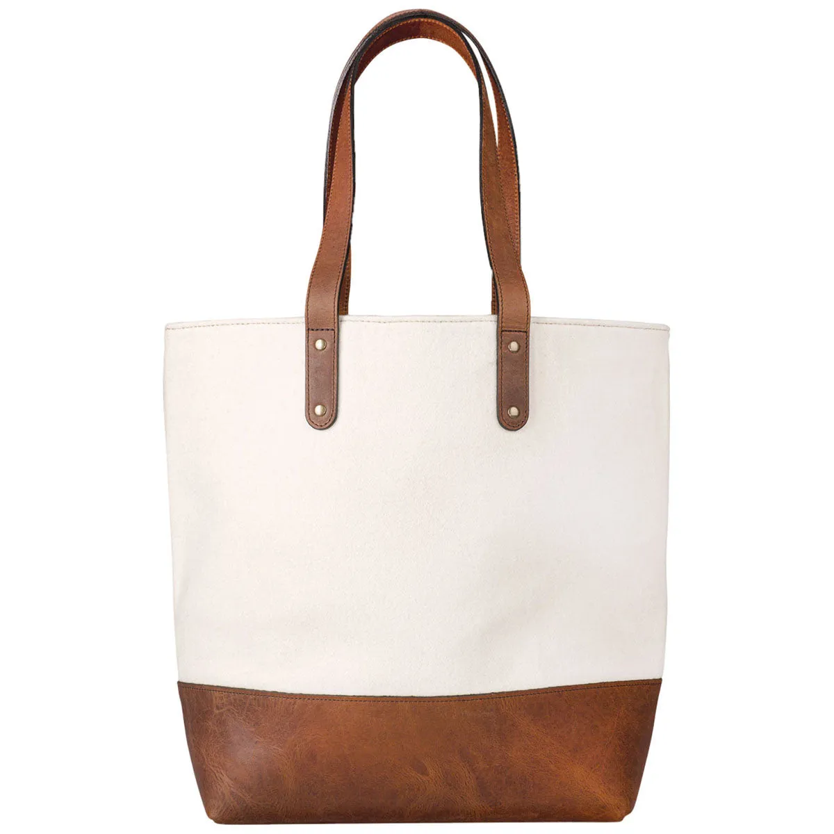 Heritage Gear Cream/Tan Wool Tote sold by Merchology product image thumbnail 2
