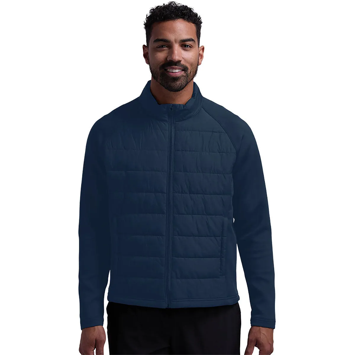 Charles River Men's Navy Lotus Hybrid Puffer Jacket sold by Merchology product image thumbnail 3