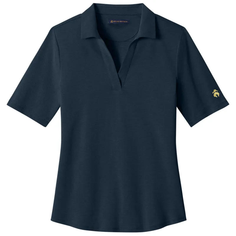 Brooks Brothers Women's Navy Blazer Pinpoint Pique Polo made by Brooks Brothers